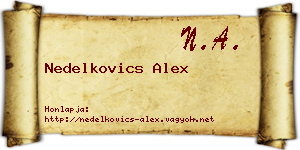 Nedelkovics Alex névjegykártya